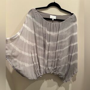 Gray Tie-Dye Women's Top